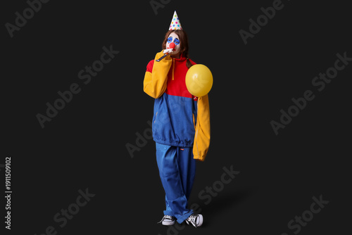 Young woman dressed as sad ...