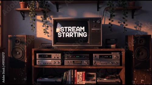 stream starting soon screen, overlay loop, animated virtual backgrounds, cozy lo-fi streamer streaming starting soon, vtuber asset twitch zoom OBS, anime chill hip hop.