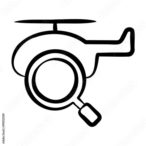 Search Operation Icon - Handdrawn