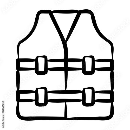 Life Jacket Icon - Handdrawn