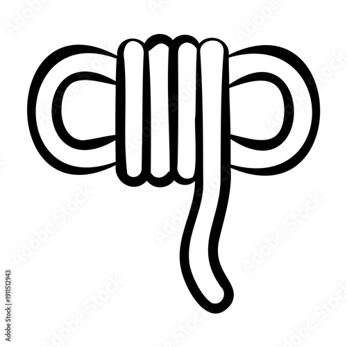 Rescue Rope Icon - Handdrawn