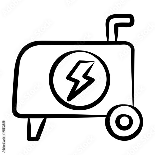 Portable Generator Icon - Handdrawn