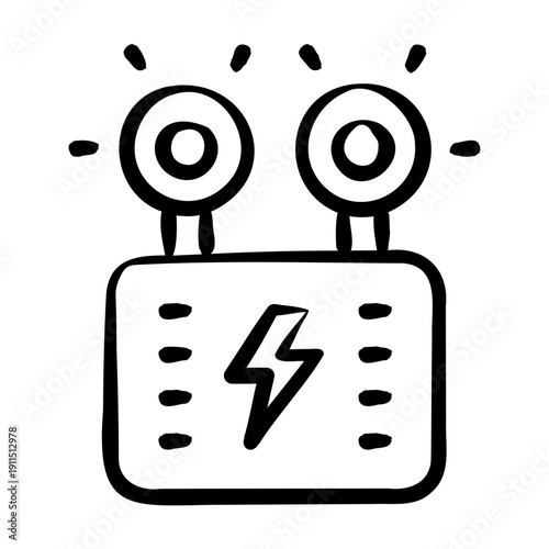 Emergency Lighting Icon - Handdrawn