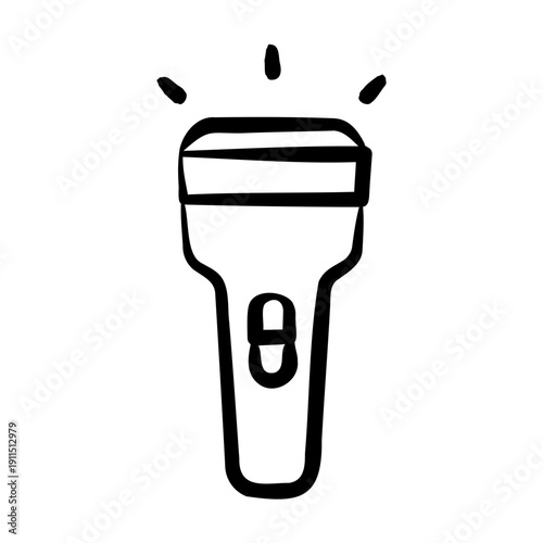 Flashlight Icon - Handdrawn