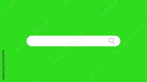 search bar engine animation on green screen