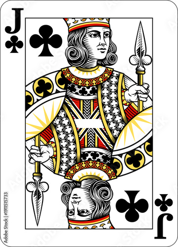 Jack of Clubs design from a...