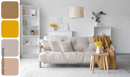 Interior of light living ro...