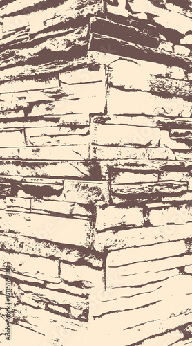 Wallpaper Mural 13-38. Wall surface texture made of marble in layers - illustration. Torontodigital.ca