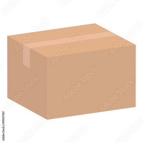 シンプルな段ボールのベクターイラスト素材