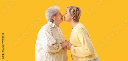 Happy woman and her mother ...