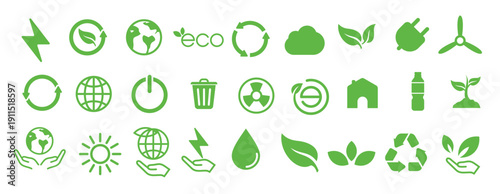  simple icon symbol of environment and natural resources