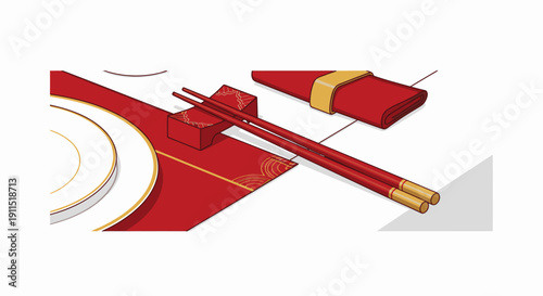 Red Fountain Pen with Golden Accents.