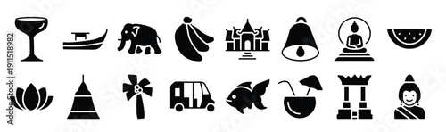pack of thailand symbol icons