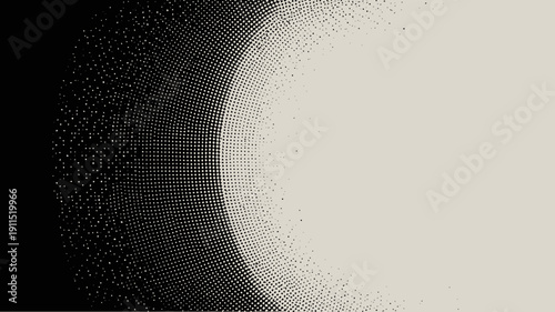 A minimalist composition featuring a stark contrast between a dark textured left side and a lighter dotted right side creating an abstract form high quality professional