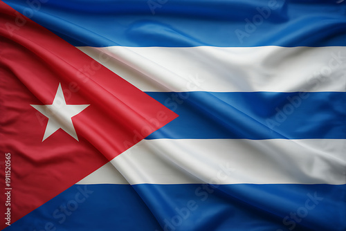 Free Download Cuban flag waving with blue white and red colors flag of Cuba - GFXLoad