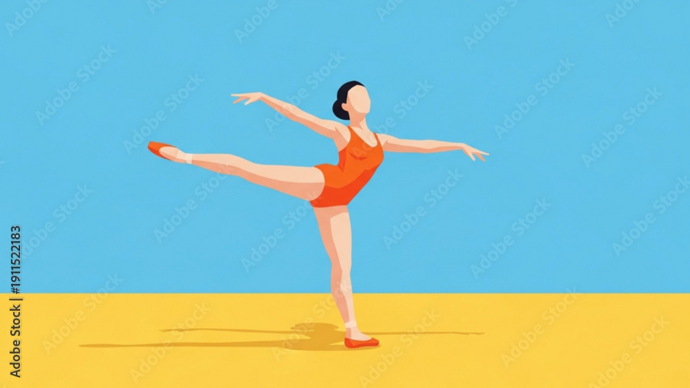 Obraz premium A fit woman practices yoga on a sunny summer beach, focusing on her health and fitness lifestyle amidst the blue sea and golden sand under a clear sky