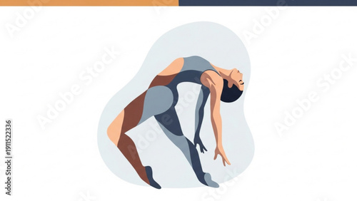 A fit woman in a yoga pose balances health and lifestyle while holding a cigarette, a toothbrush, and a hammer in a studio gym