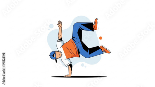 Young man dance hip hop