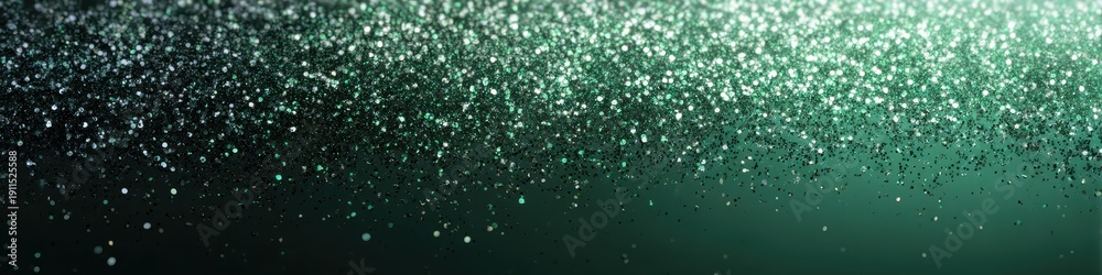 Fototapeta premium Emerald Green Abstract Background with Soft Sparkling Bokeh