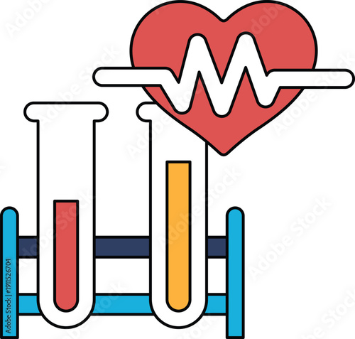 A heart is shown with a line of waves coming out of it