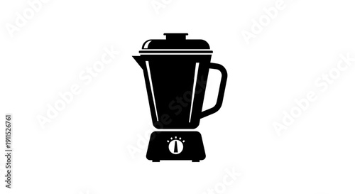 This black vector icon represents a kitchen blender, symbolizing food preparation, healthy lifestyle, and modern kitchen appliances. It is commonly associated with smoothies, juice making, cooking rou
