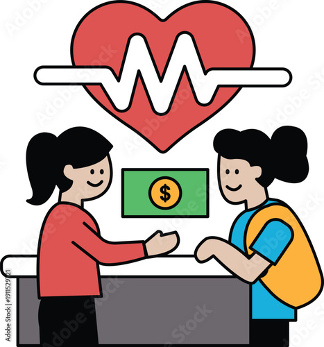 Two women are talking to each other at a table