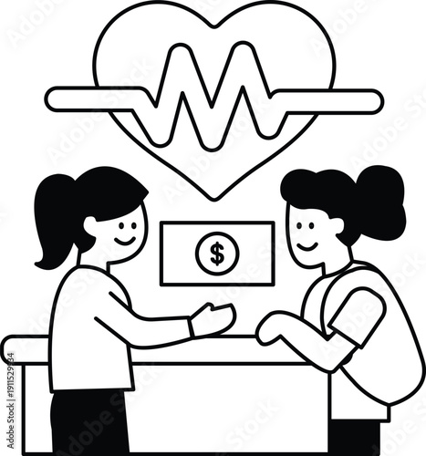 Two women are talking to each other at a table