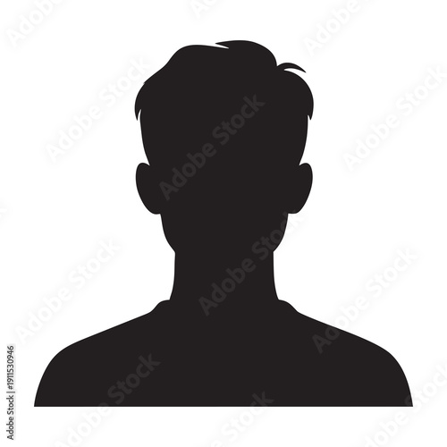 Male avatar profile silhouette isolated on white background