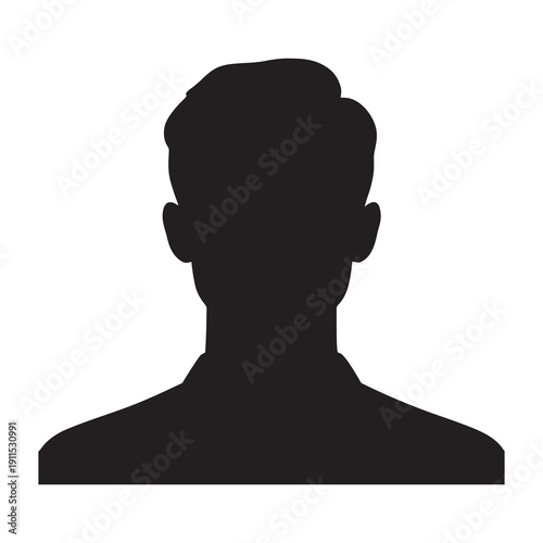 Male avatar profile silhouette isolated on white background