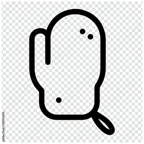 A whimsical drawing of a small, stylized creature with a long tail and a simple face