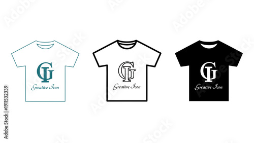 T shirts with creative icon logo designs and custom graphics