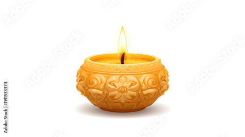 Traditional hindu diwali oil lamp diya lighting festival
