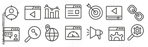  seo icon set contains such icons as search engine web and