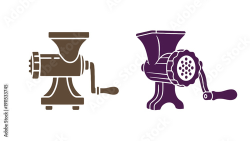 Meat grinder icon illustration for cooking and food preparation