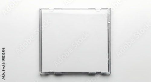 Blank White CD Jewel Case on a Clean Background.