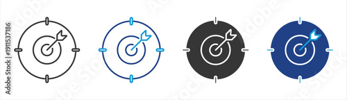  goal icon set multiple style collection	