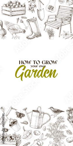 Horticulture and gardening horizontal banner