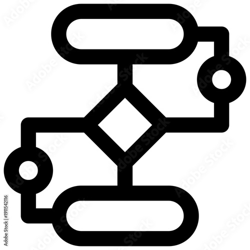 Workflow. Editable stroke vector icon.