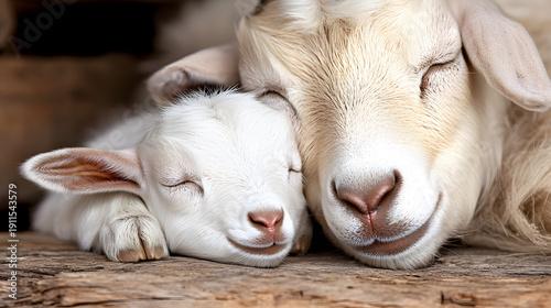 portrait of a white goat