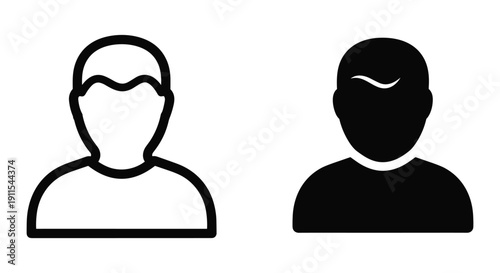 Minimalist business partners or teamwork icons in flat design isolated on white background vector illustration