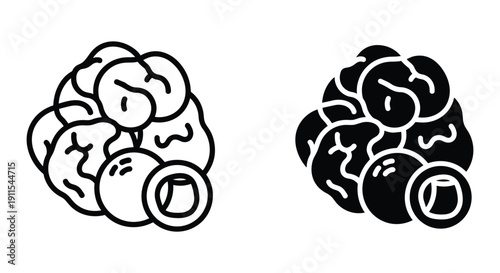 Hand drawn black and white garlic bulbs illustration isolated on white background vector sketch