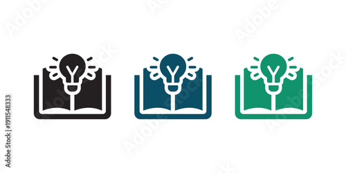 Knowledge Icon Flat Vector. Clean and minimal graphic design.