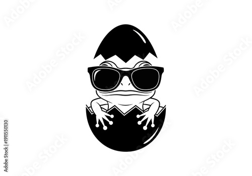 Cool Sunglasses Frog Egg