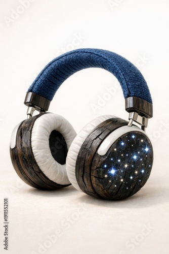 Handcrafted Wood and Fiber Optic Audio Concept