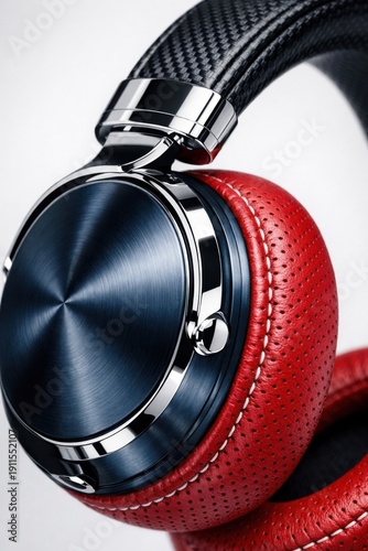 Luxury Navy Titanium Headphones Macro