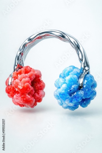 Surreal Frozen Smoke and Liquid Silver Headphones