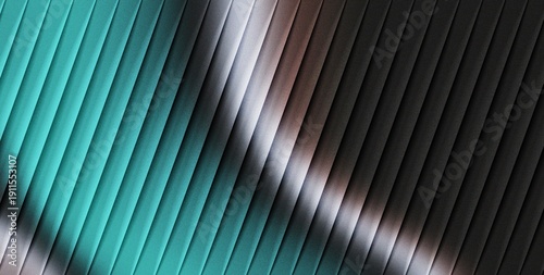 Fotografía Elegant abstract background featuring gradient colored pleats in turquoise, gray