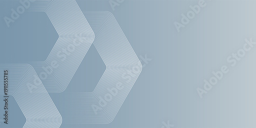 Abstract hexagon lines on gray background. Geometric stripe line art design modern, eps10