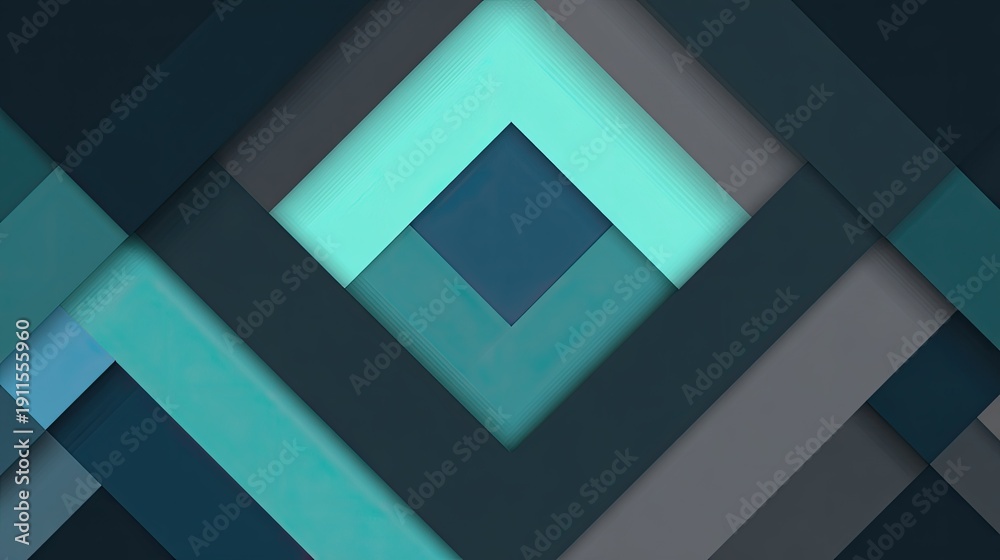 Fototapeta premium Geometric Abstract Background with Teal and Gray Tones