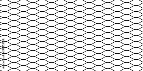 Curved net pattern. Seamless design for sportswear or equipment like soccer goals, volleyball nets, basketball hoops, hockey nets, and athletic gear